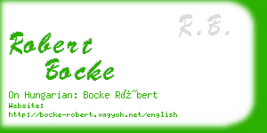 robert bocke business card